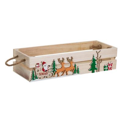 Shporte Christmas bezhe 25x17cm