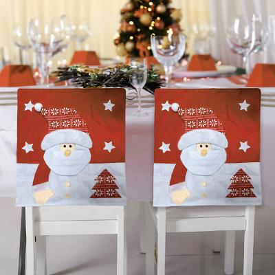 Mbulesa e pasme e karriges dekorative krishtlindjesh e kuqe 3D Santa Claus 50cm