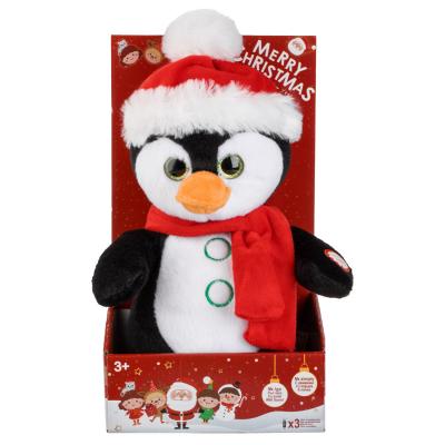 Lodër Mekanike e Krishtlindjeve Penguin me Muzikë & Lëvizje 32cm