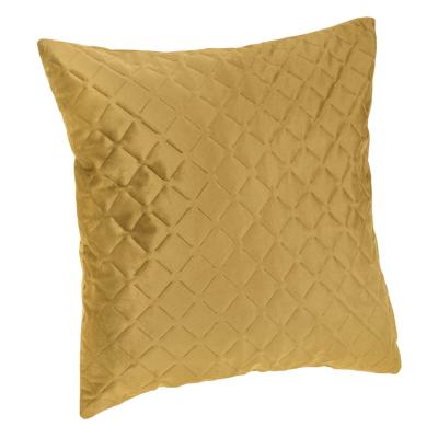 Këllëf dekorativ jastëku mustardë dimërore me model diamanti të stampuar 45x43cm