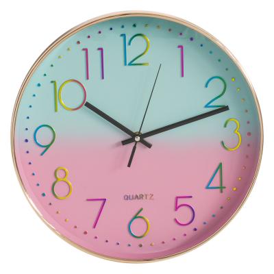 Orë dekorative muri argjend ombre verman pink 30cm