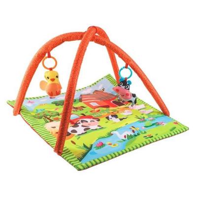 Dyshek aktiviteti argetues per bebe me 2 lodra ferme te levizshme 60x76.5cm