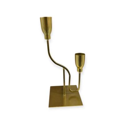 Shandan gold metalik me 2 vende për qirinj gjatësor