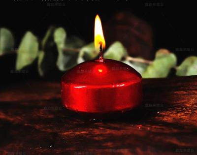 Qirinj lundrues me shkëlqim perle, Floating candle, set 10 copë