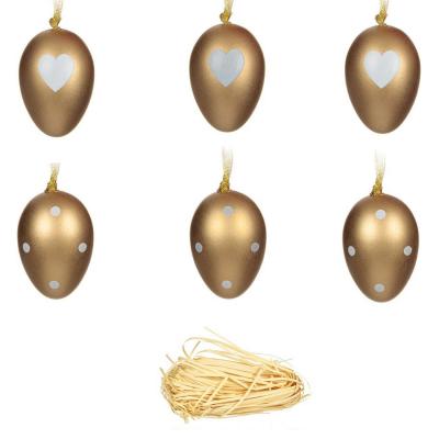 Dekoruese pashkesh veze gold me zemra 6cp 6cm