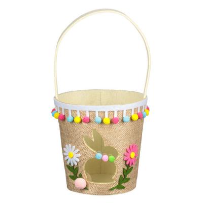 Shporte pashke bezh me dizenjo lepuri 15x15cm