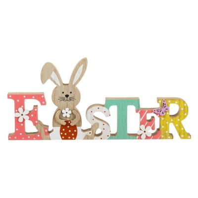 Dekoruese tavoline shkrim easter me lepur 29x12cm