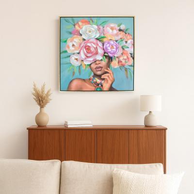 Tablo ne vaj vajze me floke lule 60*60cm