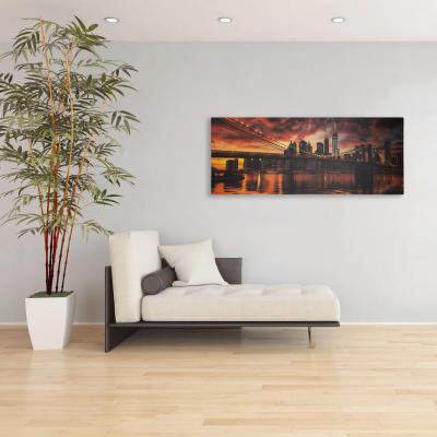Panoramë me ndriçim LED Brooklyn bridge, New York 100x40x1.5cm