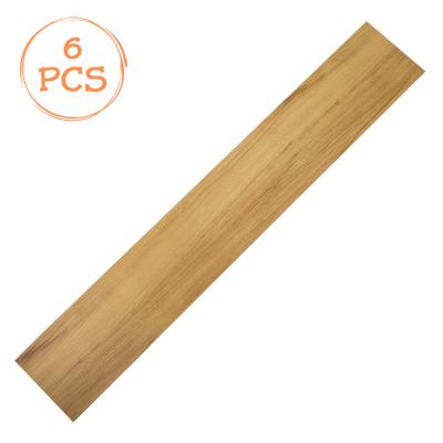 Dysheme PVC vetëngjitëse ngjyrë druri natyral 91.4x15.2x0.15cm - 6 copë