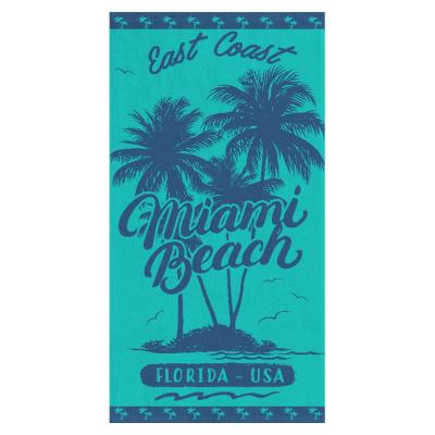 Peshqir plazhi pambuku Turquoise Beach Miami Beach 75x150cm
