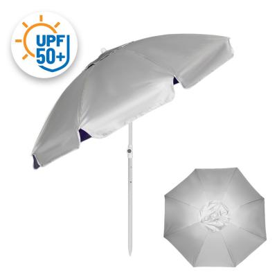 Çadër plazhi silver & blu rezistente ndaj erës 2 m