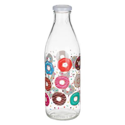 Shishe qelqi transparente me dizajn donuts 1lt