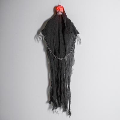 Skelet Halloweeni me drite garze te zeze dhe tingull te frikshem 110cm