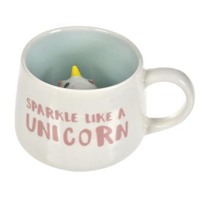 Filxhan qeramik me njëbrirësh 3D "Sparkle Like a Unicorn" 370ml