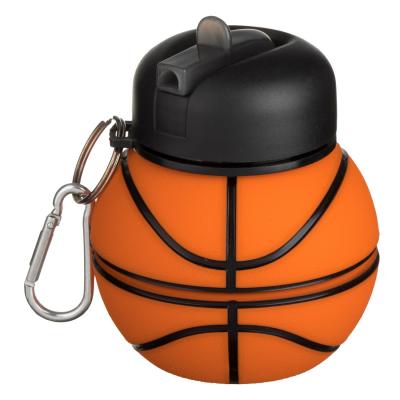 Shishe uji silikoni në formë topi basketbolli 550ml