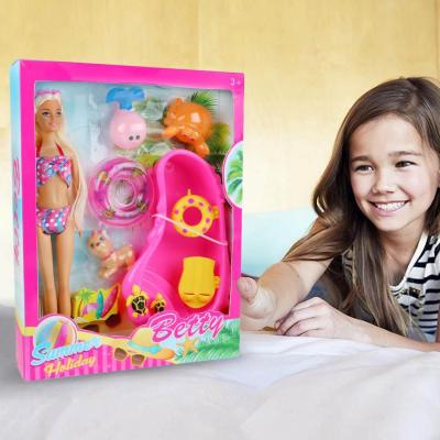 Kukull barbie me qen me aksesorë verorë